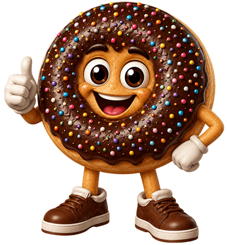 Cooba Donut Mascot Character